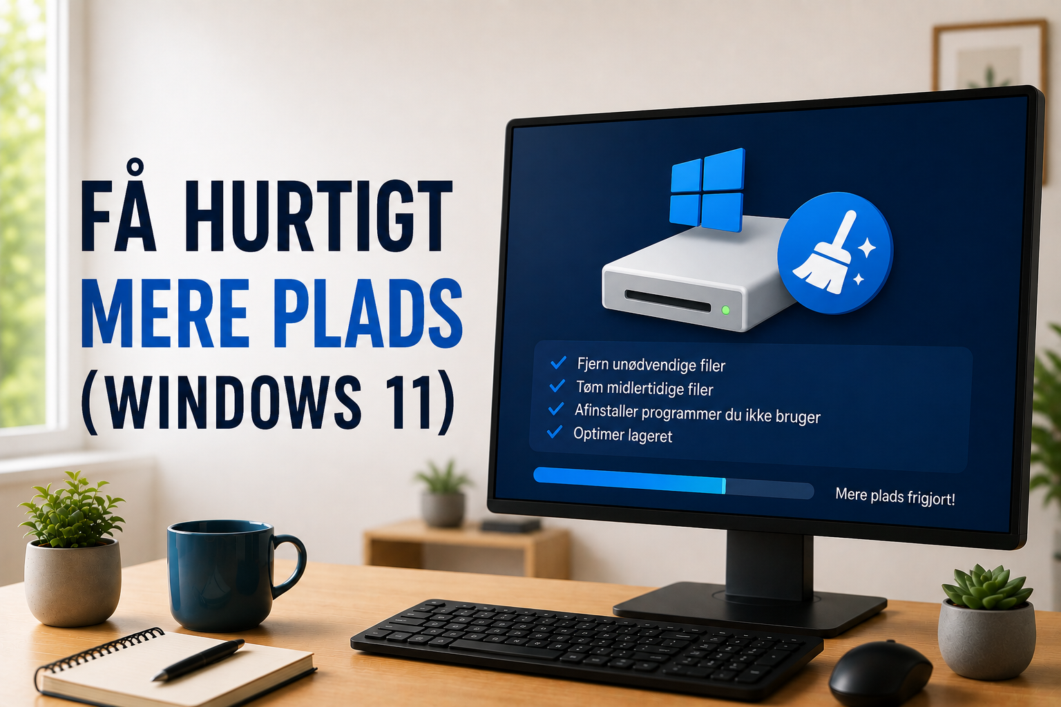 Få hurtigt mere plads (Windows)